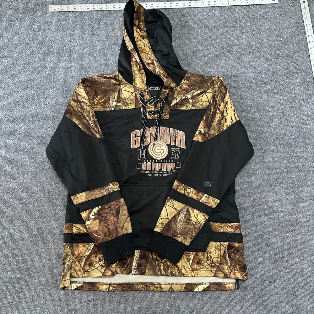 Gamehide Hoodie Mens Size XL Black Camo Lace Up Athletic Goodin Company